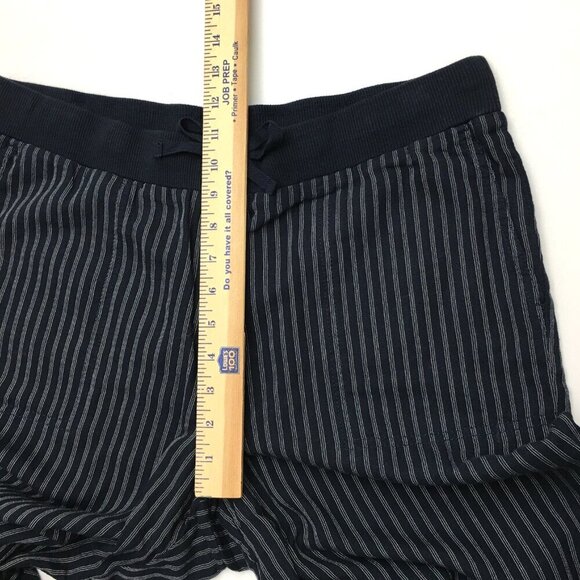 NEW J. Jill Blue & White Striped Straight Leg Pants Elastic Waist Cotton size M - Picture 7 of 9
